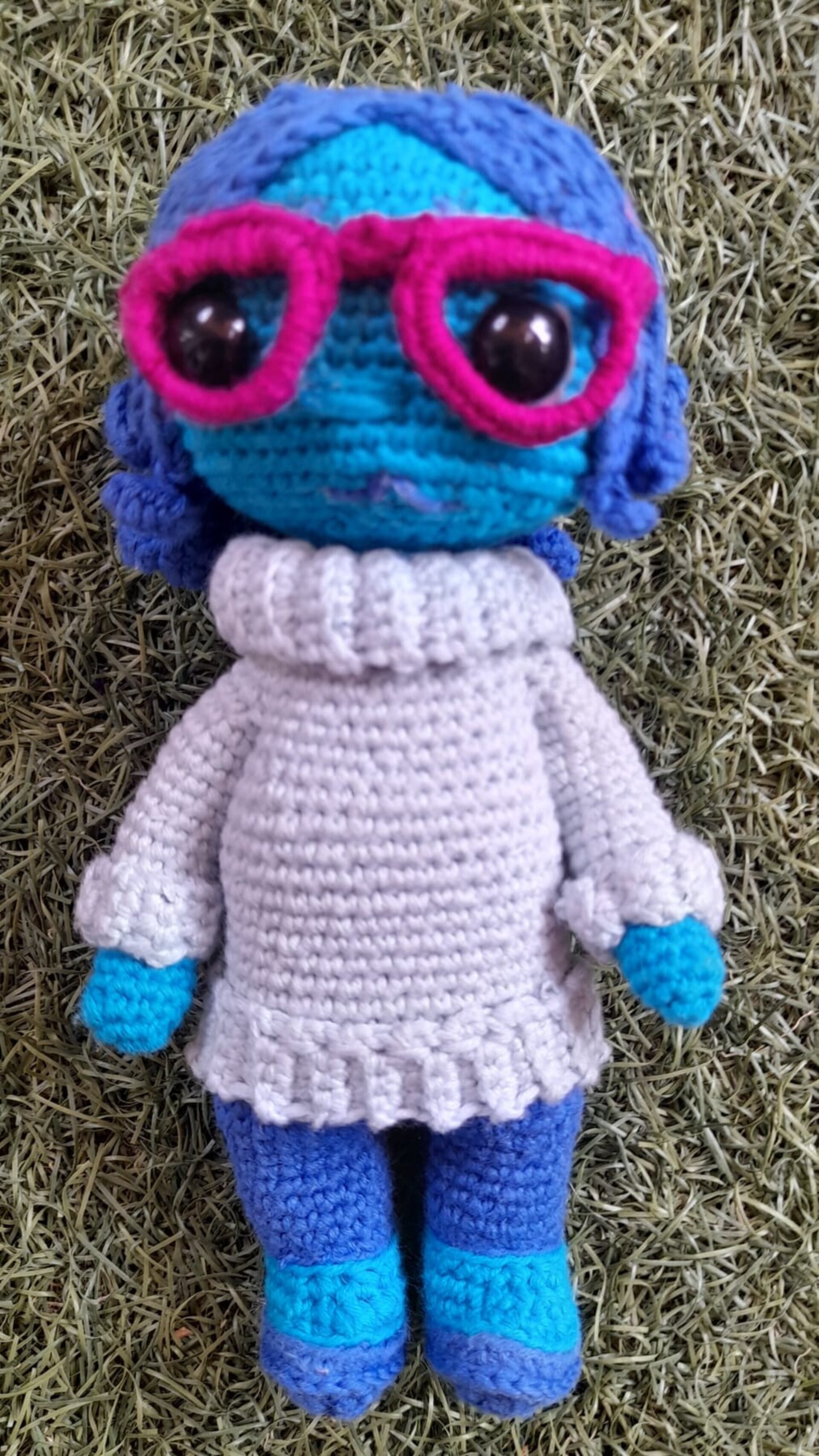 Amigurumi de la pelicula Infantil Inside2 o Intensamente, TRISTEZA - 2